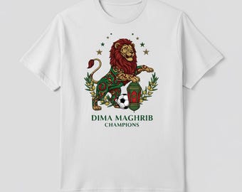 Morocco Football Shirt, CAN 2025 Morocco T-shirt, Atlas Lion Soccer Jersey, Dima Maghrib Fan Gift, Moroccan Pride Apparel, Vintage Football