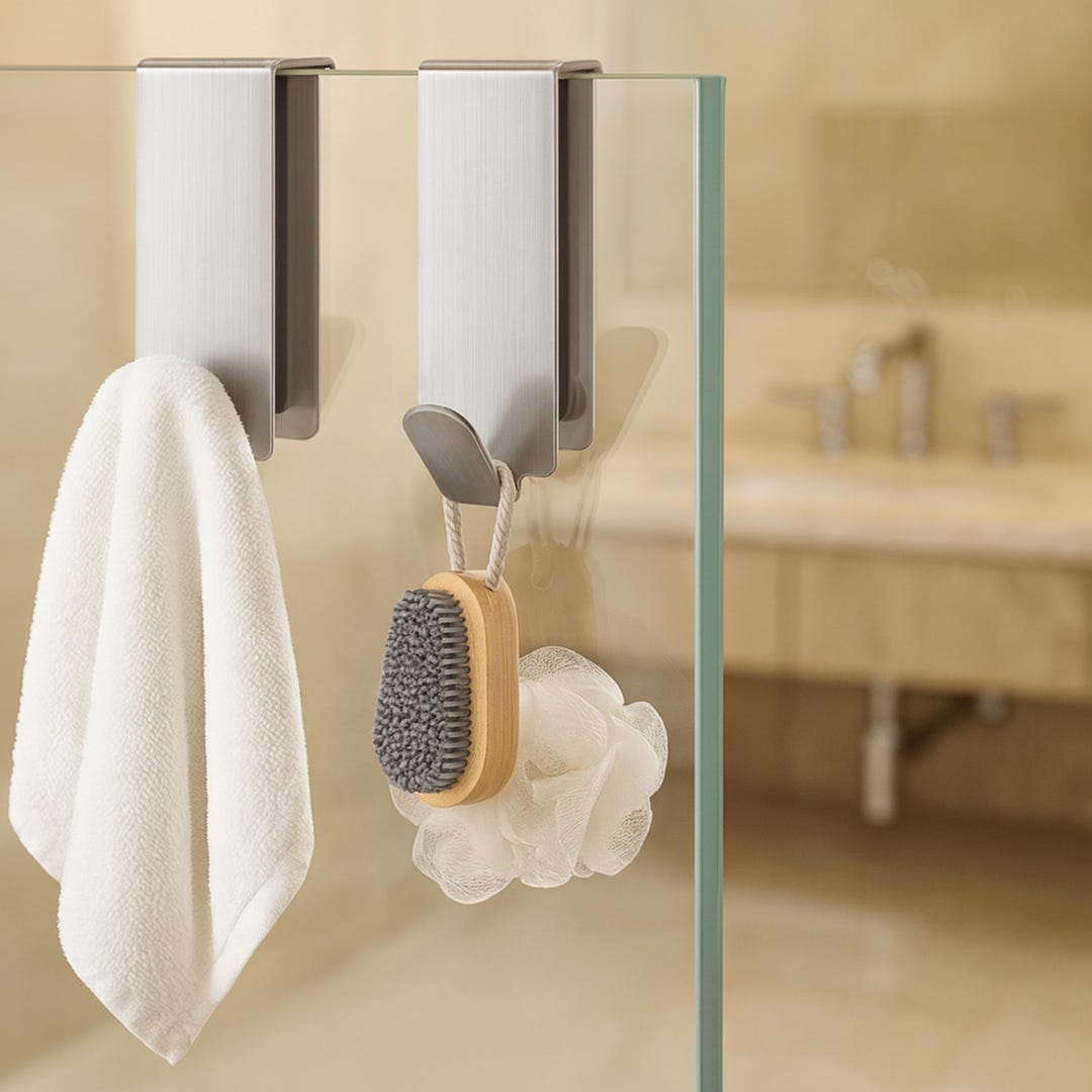 No Drill Towel Bar For Glass Shower Door