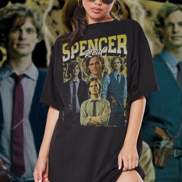 Limited Spencer Reid Shirt, Vintage Spencer Reid 90s Shirt, Retro Spencer Reid Shirt For Fan, Spencer Reid Unisex Y2k Clothing, Unisex Tees