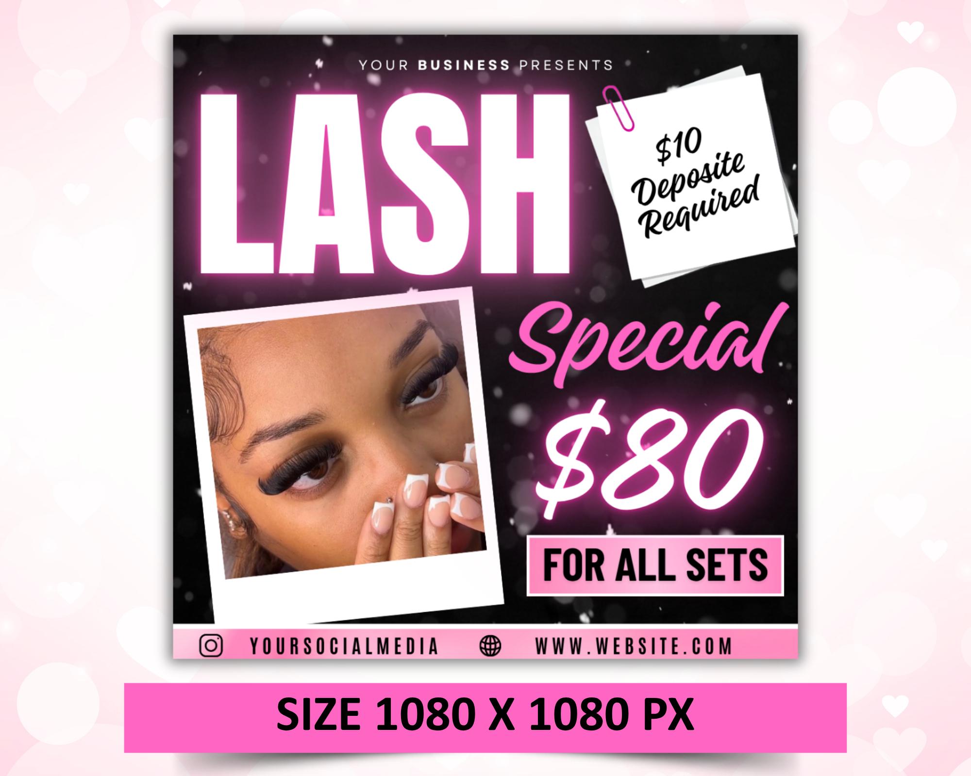 Lash Flyer Template, Editable Canva Design - Etsy