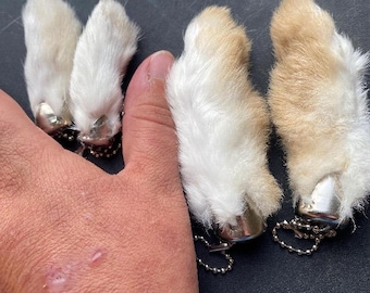 Rabbit Foot Front (SMALL) Paw Keychain
