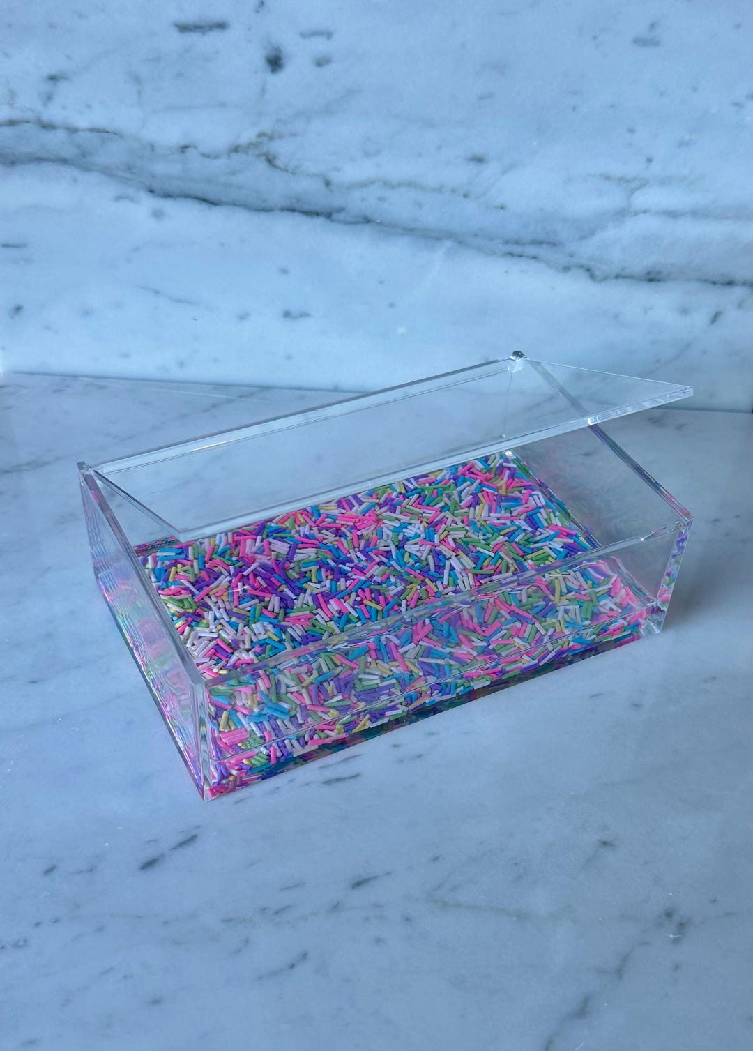 Sprinkle Resin Catch-all Box - Etsy