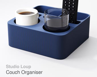 Sofaorganizer Couchorganizer Fernbedienungshalter Wohnzimmer Couch | 30 Farben | PETG & Matte PLA | Trendkern3D Geschenk Buro Schreibtisch