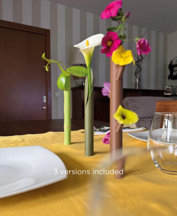 Standstill Centerpiece Vase Collection 3D Printed Pla Beige mit Holzfasern Modern Tischvase 30 Farben