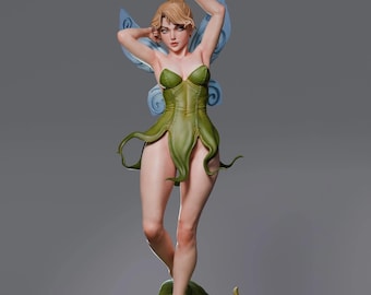Enchanted Forest Pixie Figurine | Whimsical Fairy STL 3D Print (Digital Download)