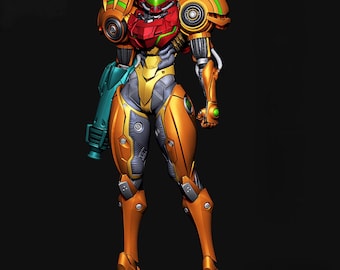 Galactic Bounty Hunter STL | Space Armor 3D Print Figurine STL | Cosmic Battle Suit Heroine STL Model for 3D Print Figurine | Sci Fi Warrior