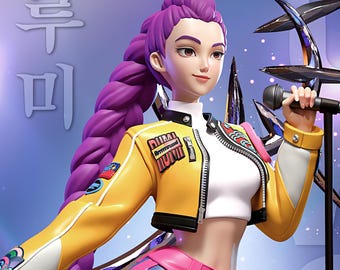 Pop Star Shadow Hunter STL | Urban Fantasy Idol Demon Slayer 3D Print Figurine