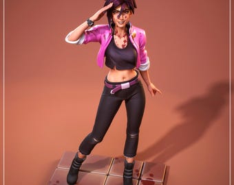 Invisible Agent Girl STL | Stealth Tech Operative 3D Print Figurine STL | Phantom Recon Woman STL Model for 3D Print Figurine | Sci Fi Spy