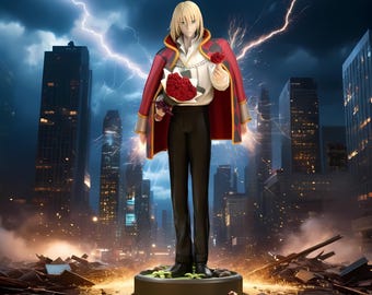 Steampunk Sky Mage Figurine | Elegant Wizard STL 3D Print (Digital Download)