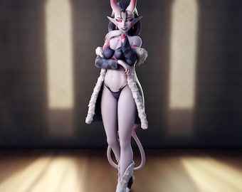 Arcane Rune Battle Mage STL | Mystic Spellblade Heroine Stl Model | 3D Print Figurine Stl File | Fantasy 3D Print Figurine