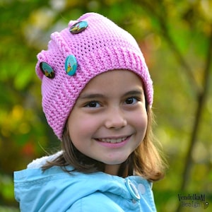 Crochet pattern - Pigtails hat by VendulkaM - crocheted slouchy beanie / digital pattern, DIY, pdf