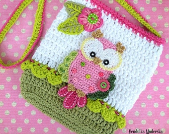 Crochet pattern - Owl purse by VendulkaM - crochet bag pattern, digital, DIY, pdf