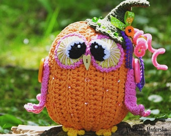 Crochet pattern - Pumpkin owl by VendulkaM - amigurumi/ crochet toy, digital pattern, DIY, pdf