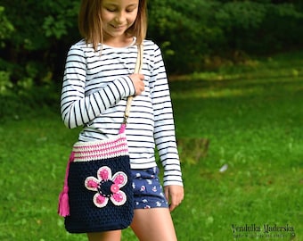 Crochet pattern - Flower bag by VendulkaM - crochet bag pattern, digital, DIY, pdf