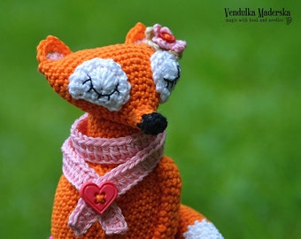 Crochet pattern - Lady Fox by VendulkaM - amigurumi/ crochet toy, digital pattern, DIY, pdf