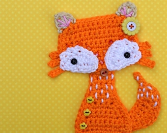 Crochet pattern - fox applique - by VendulkaM crochet, digital pattern DIY, pfd