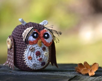 Crochet pattern - Amigurumi Owl - VendulkaM - Autumn - Fall decoration - Digital tutorial - Pdf - DIY