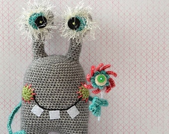 Crochet pattern - Egon, friendly monster - by VendulkaM, digital crochet pattern, amigurumi, DIY, pdf