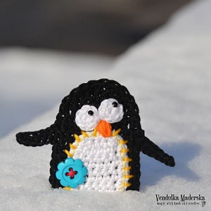 Crochet pattern - penguin applique by VendulkaM, digital pattern, DIY, pdf