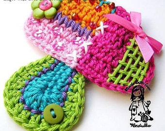 Crochet pattern - patchwork mushroom, DIY