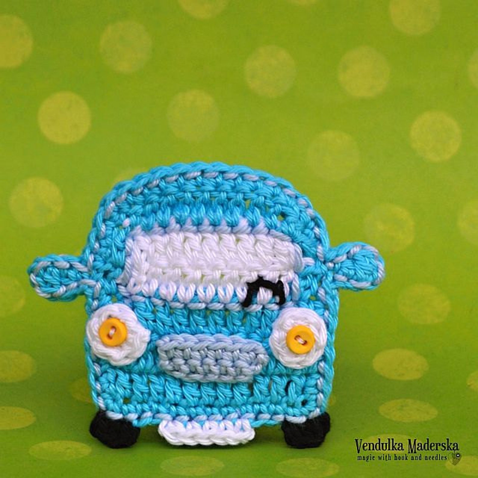 Crochet Car Appliqué Crochet Pattern DIY Etsy
