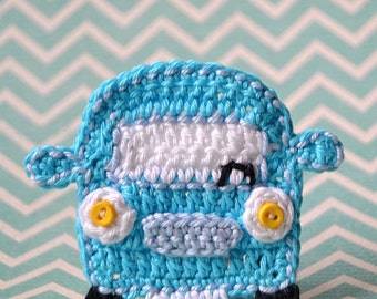 Crochet car appliqué - crochet pattern, DIY