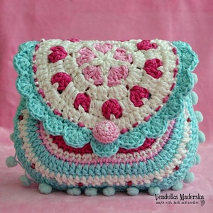 Crochet pattern - Hearts purse - crochet pattern / purse / digital pattern / DIY