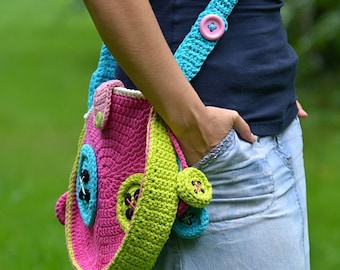 Crochet Buttons Bag - crochet pattern, DIY