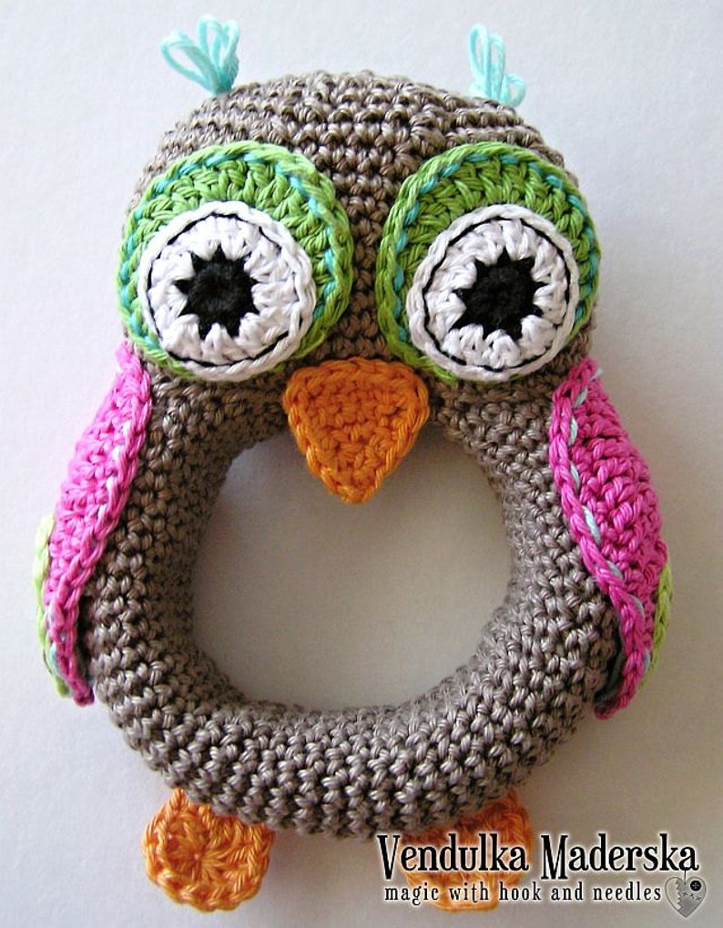 Crochet owl rattle pattern image 2