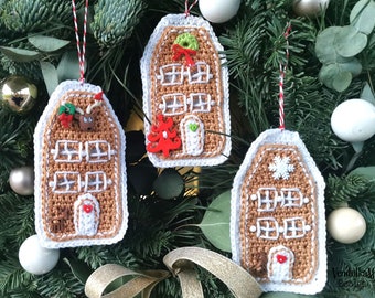 Gingerbread House Crochet Pattern | Christmas Ornament Decoration PDF | Festive Holiday Gift | Beginner Friendly Tutorial