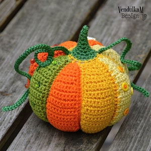 Crochet pattern Patchwork pumpkin / VendulkaM / Autumn / Fall decoration / Amigurumi / Digital tutorial / pdf image 4
