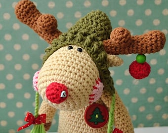 Adorable Reindeer Crochet Pattern | Christmas Amigurumi Toy PDF | Holiday Decor Stuffed Animal | Easy DIY Gift