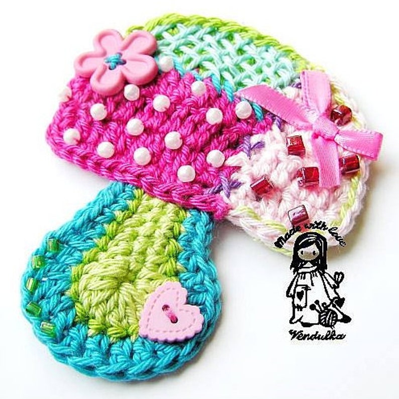 Crochet pattern patchwork mushroom, DIY imagem 3