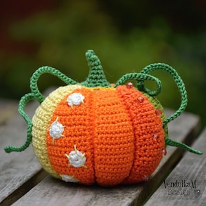 Crochet pattern Patchwork pumpkin / VendulkaM / Autumn / Fall decoration / Amigurumi / Digital tutorial / pdf image 6