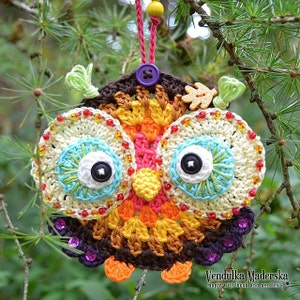 Crochet pattern Owl ornament by VendulkaM/ Autumn decoration / Digital tutorial / pdf image 2