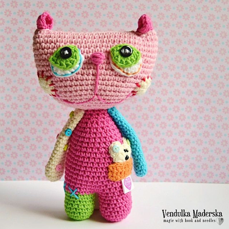 Crochet Pattern Cat Lisa by VendulkaM /amigurumi, toy digital pattern/DIY image 2