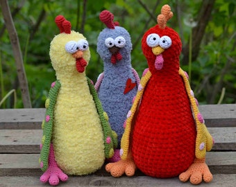 Modèle au crochet - Happy Hen by VendulkaM - Décoration de Pâques / Amigurumi/ jouet au crochet, modèle numérique, DIY, pdf