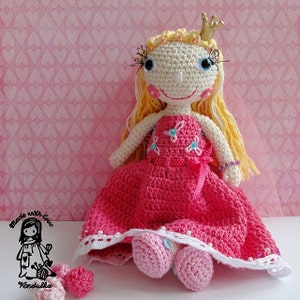 Crochet pattern - princess doll DIY