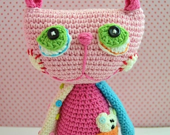 Crochet Pattern - Cat Lisa by VendulkaM /amigurumi, toy digital pattern/DIY