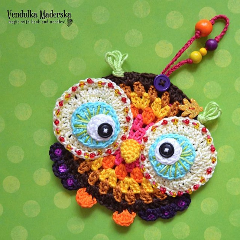 Crochet pattern Owl ornament by VendulkaM/ Autumn decoration / Digital tutorial / pdf image 1