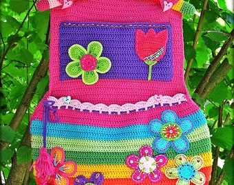 Hanging pockets organizer PATTERN  - Rainbow collection