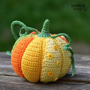 Crochet pattern Patchwork pumpkin / VendulkaM / Autumn / Fall decoration / Amigurumi / Digital tutorial / pdf image 3