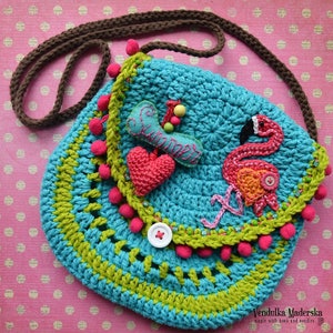 Crochet pattern Flamingo crochet purse by VendulkaM crochet handbag/ bag pattern/ digital, DIY, pdf image 3