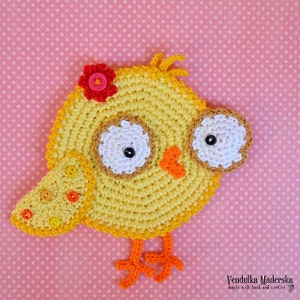Crochet pattern - chicken coaster by VendulkaM / Kitchen table/ Digital pattern DIY/ pdf