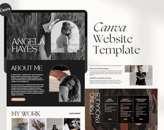 Modèle de site Web de portfolio Canva Creator UGC Lien vers la biographie de l'influenceur (numérique)