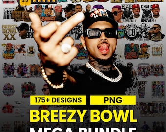 Chris Brown Breezy Bowl XX Tour 2025 Png Bundle, Breezy Bowl Png, Chris Brown Middle Finger Png, Chris Brown Png, Breezy Bowl Tour Png