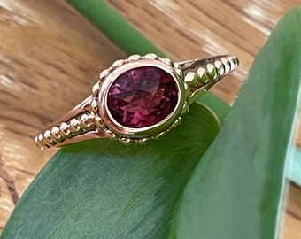 Pink Tourmaline Ring, Pink Tourmaline Engagement Ring, 14k Gold Ring, 14k Gold Jewelry, Rings for Women, Gold Ring With Stone