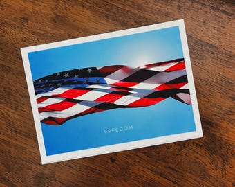 Freiheits-Flagge Fotodruck
