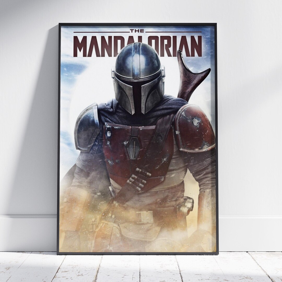 The Mandalorian Poster | Star Wars Wall Art | Unframed Canvas Print ...