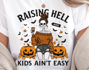 Rolig skelettmamma PNG, Halloween-kaffemamma Clipart (digital nedladdning)